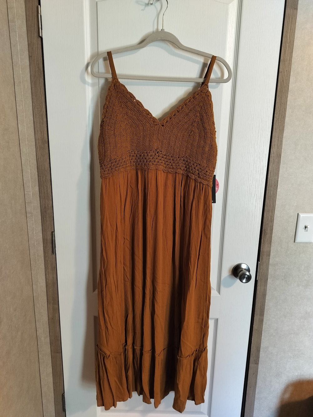 Hint Of Blush Maternity Maxi Dress in Brown Rust - NWT Size 2X